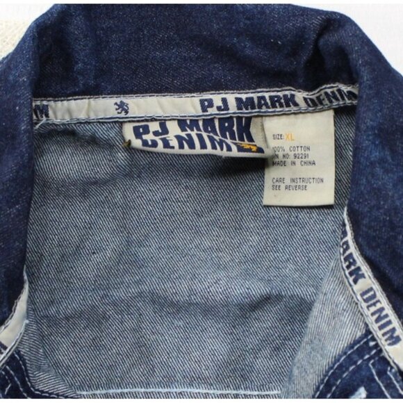 PJ Mark Denim Shirt XL 100% Cotton Mens Long Sleeve Button-Up Casual Workwear - Picture 4 of 11